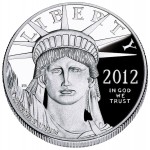 Obverse of the 2012 American Eagle Platinum Proof