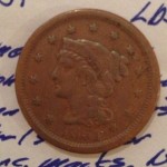 1851 Braided Hair Large Cent obverse