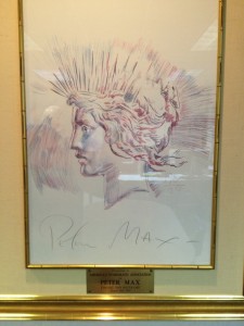 Drawing of Peace Dollar Liberty by Peter Max (1983)