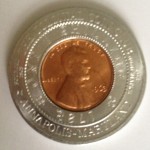 Encased cent given to attendees to the Colonial Coin Club’s 50th Anniversary celebration.