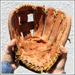 The baseball glove that inspired Cassie McFarland's winning entry.