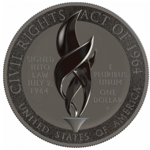 2014 Civil Rights Act of 1964 Silver Dollar reverse