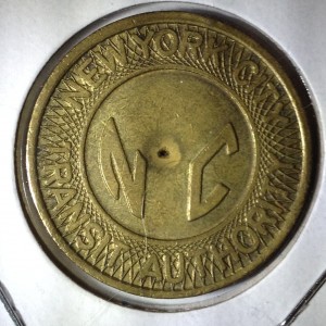 New York City Type 2 Subway Token error. It's missing the punched out "Y"