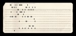 For those not olde enough to remember, this is a computer punch card!