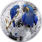 Niue 2014 One Dollar Hyacinth Macaw - Endangered Species of Animals 1/2 Oz Proof Silver Coin
