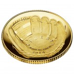 2014 National Baseball Hall of Fame Commemorative Proof $5 gold coin obverse