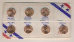 The change to copper-coated zinc cents created a seven coin set for 1982