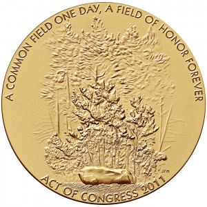 Obverse of the Flight 93 Fallen Heroes medal designed and engraved by Joseph Menna