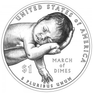Reverse of the 2015 March of Dimes Commemorative Silver Dollar