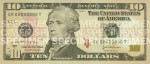 The current $10 Federal Reserve Note featuring Alexander Hamilton