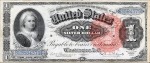 Series 1886 $1 Silver Certificate featuring Martha Washington (Fr #217)