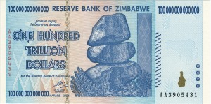 Zimbabwe’s 2009 $100 trillion hyperinflation note