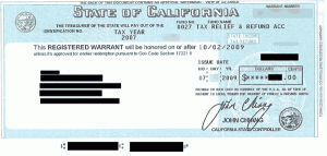 California Registered Warrant