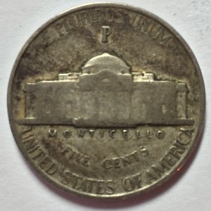 1942-P Jefferson "War" Nickel reverse