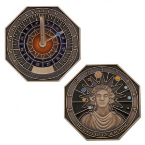 Leap Year Sundial Travel Tag (courtesy of Geocoins For All)