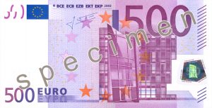 Euro 7+3 Series €500 Banknote