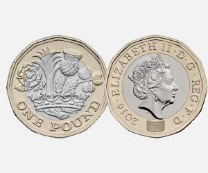 In 2017 the Royal Mint will issue a bi-metalic 12-sided coin with microprinting to combat counterfeiting.