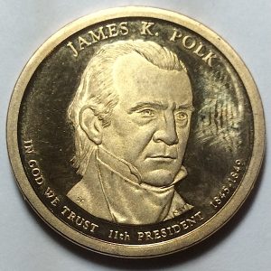 2009-S James K. Polk Dollar PROOF found in change