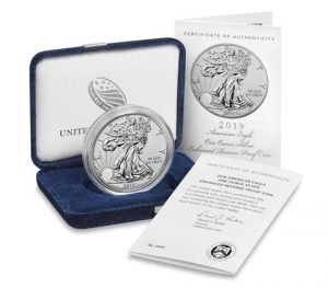 American Eagle 2019 One Ounce Silver Enhanced Reverse Proof Coin