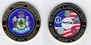 Maine Troop Greeters Coin