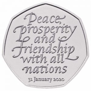 Reverse of the 2020 Brexit coin