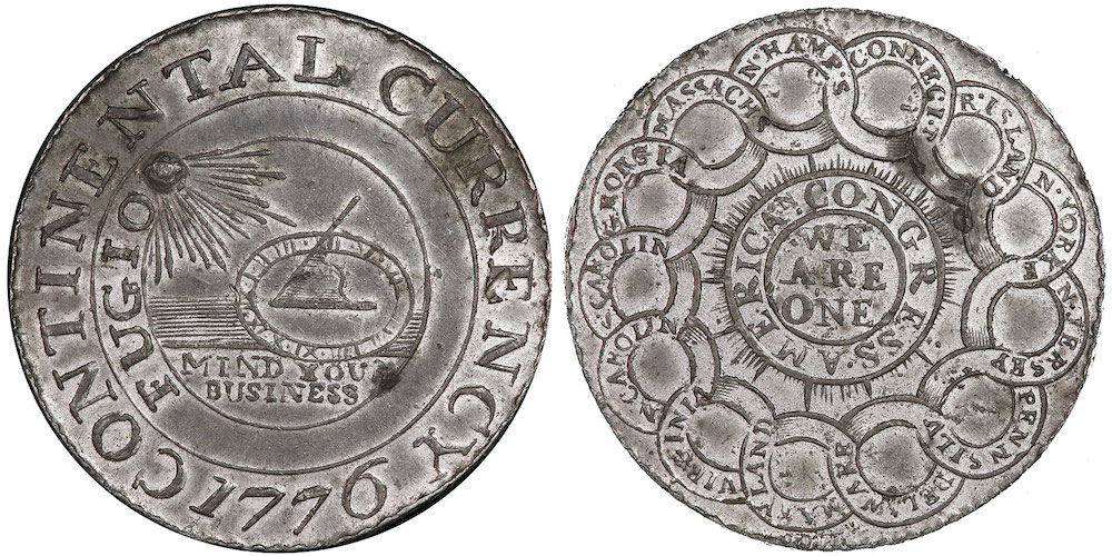 1776 Pewter Continental Dollar