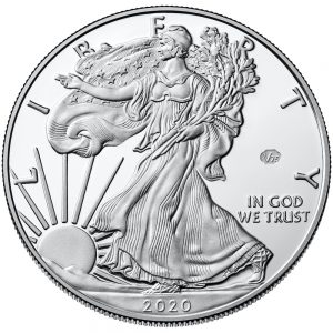 2020 American Eagle Silver One Ounce Proof Coin Obverse Privy Mark