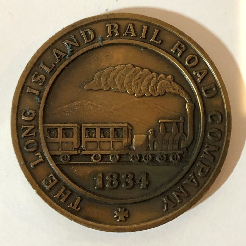LIRR Sesquicentennial Medal Reverse